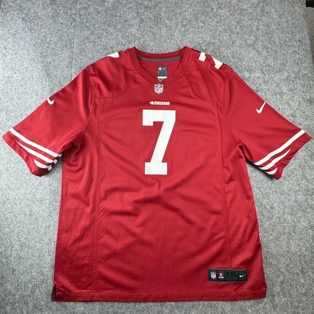 San Francisco 49ers Jersey Mens 2XL Red NFL Football Colin Kaepernick 7 Nike